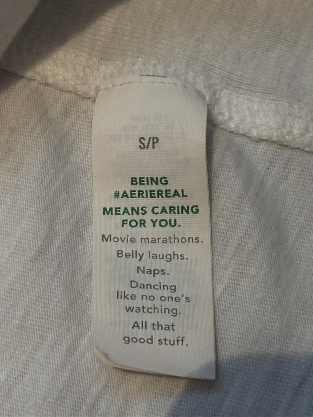 aerie White Long Sleeve 'Silly Goose' Graphic Tee with Green Print - Picture 5 of 5
